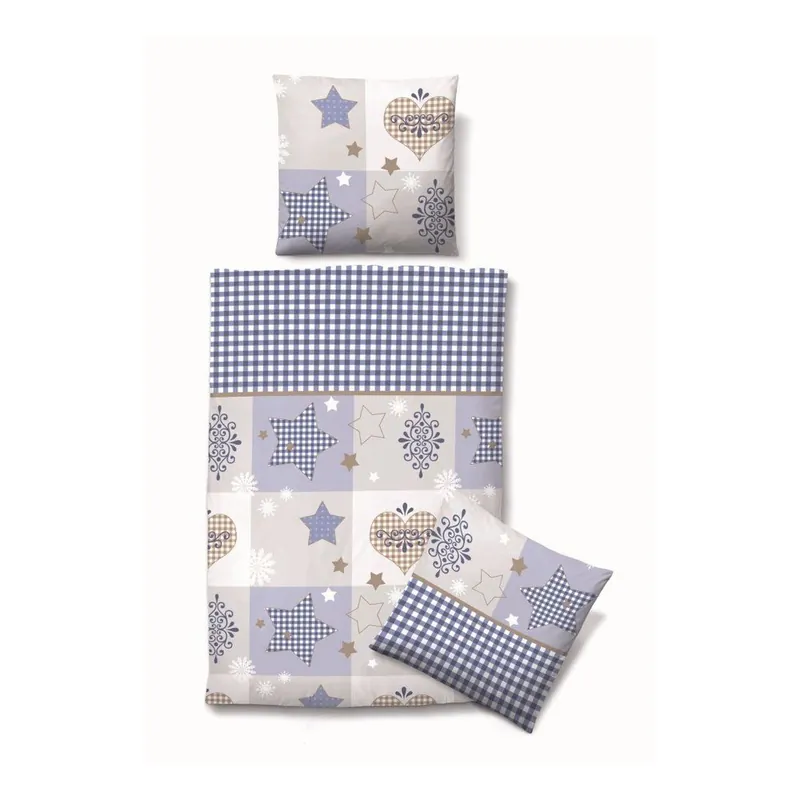 Premium Pościel Biber Komfort Stars Blue, 135x200 cm Bonami