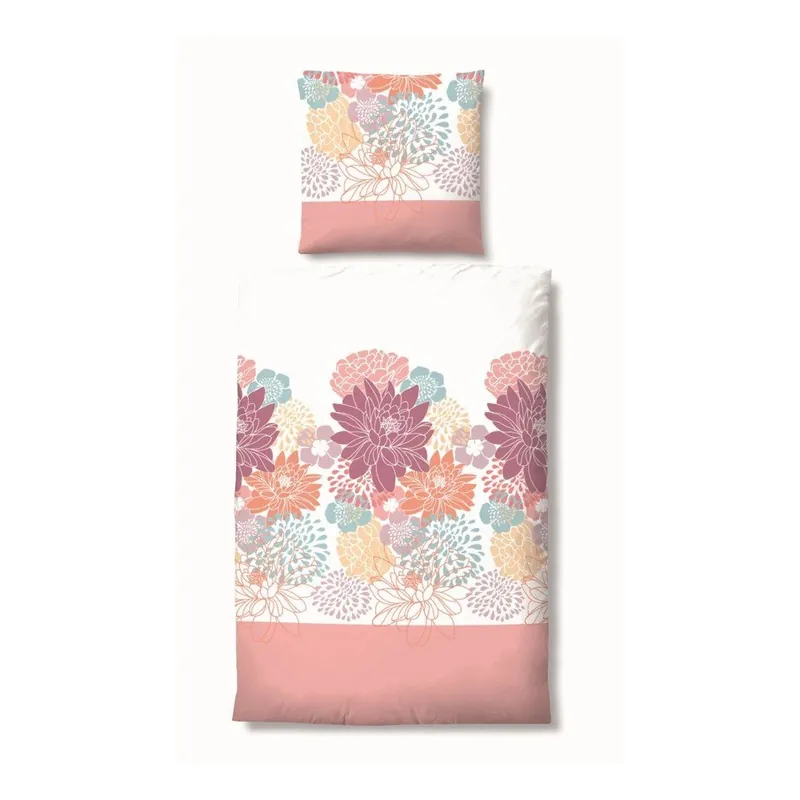 Szybka wysyłka Pościel Maco Jersey Flowers Pink, 155x220 cm Bonami