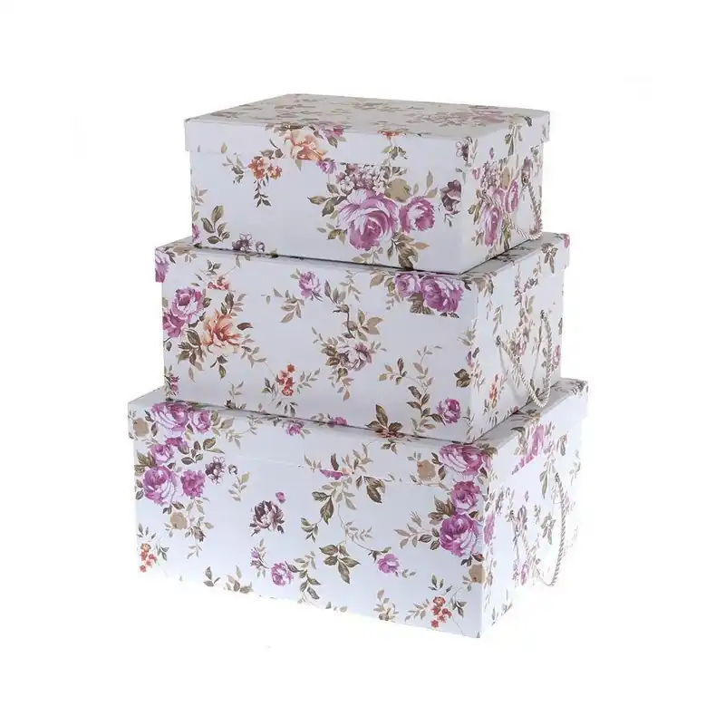 Kup online Zestaw 3 pudełek Purple Roses Bonami