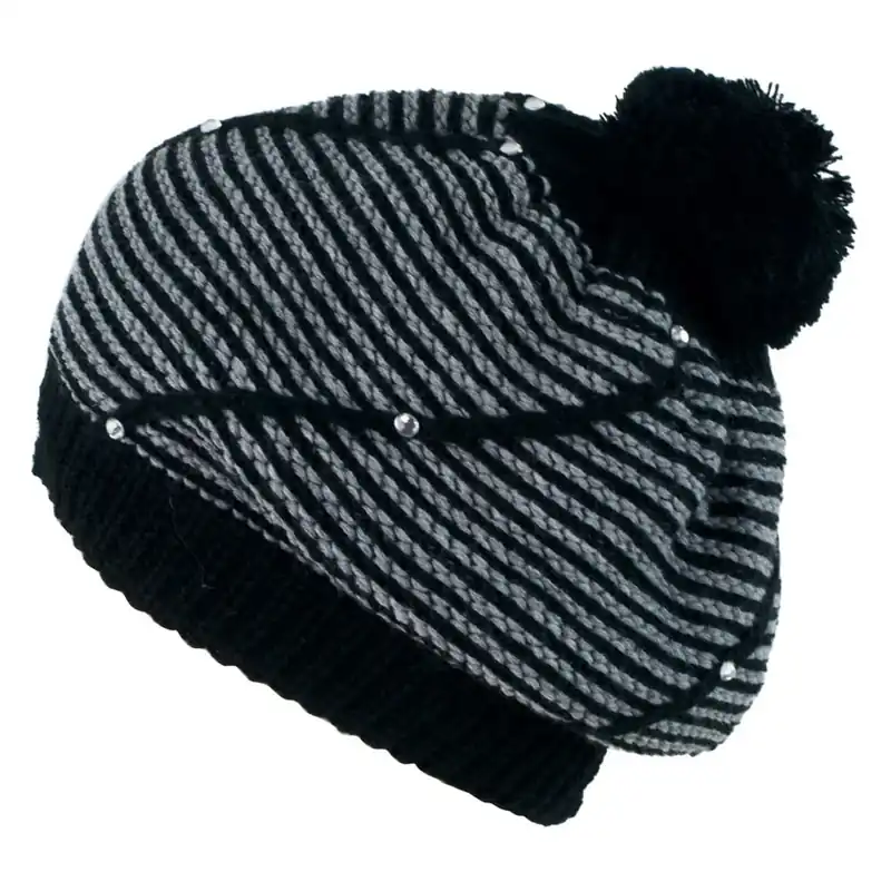 Antracytowy beret z pomponem Rocco Bonami Okazja