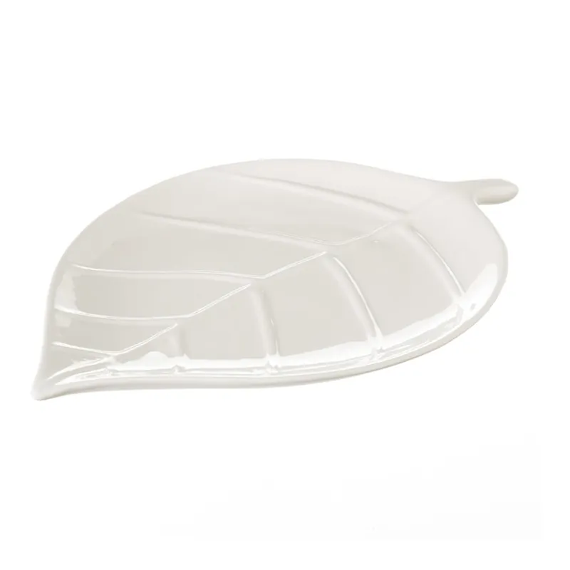 Dostępne od ręki Biały półmisek ceramiczny Unimasa Leaf, dł. 31,5 cm Bonami