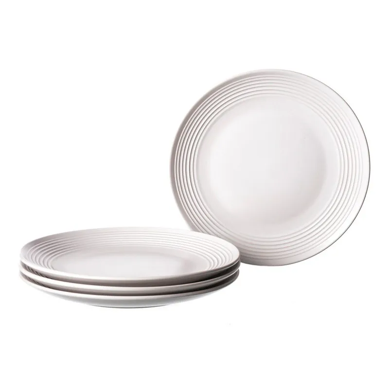 Bestseller Zestaw 4 białych talerzy kamionkowych Unimasa Classic, średnica 27 cm Bonami