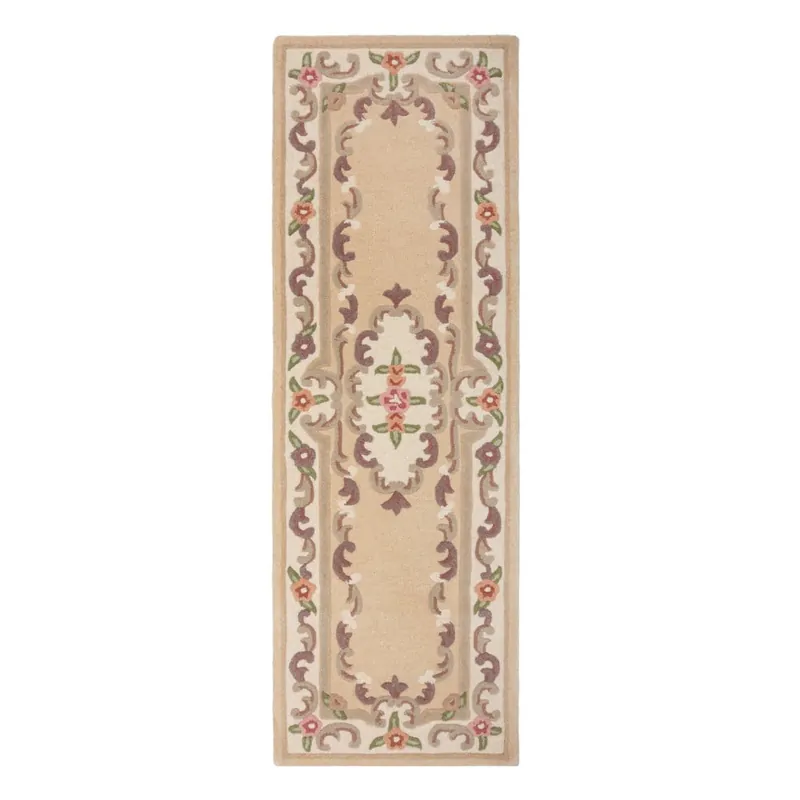 Beżowy wełniany chodnik FlairRug Aubusson, 67x210 cm Bonami Wysoka jakość