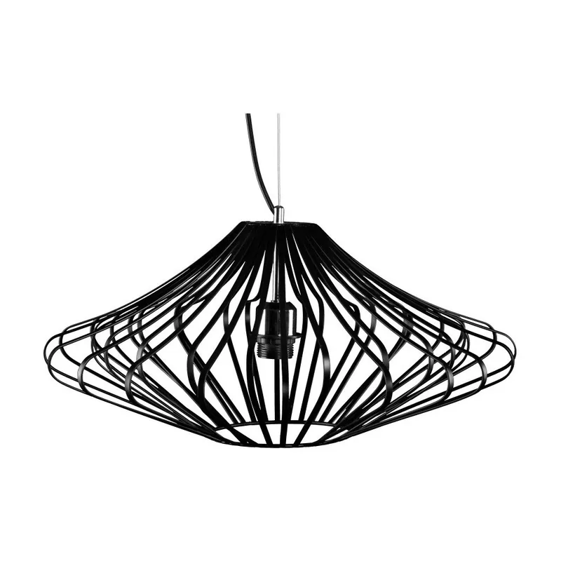 Dostępne od ręki Czarna lampa wisząca Mauro Ferretti Da Soffito Lin Nero, 50x23 cm Bonami