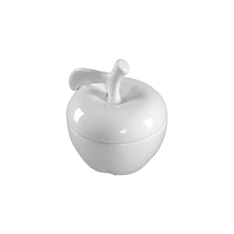 Kup online Biały pojemnik ceramiczny Mauro Ferretti Apple, 10x11,5 cm Bonami