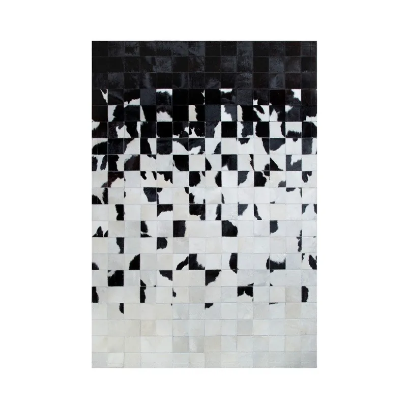 Sprawdź teraz Czarno-biały dywan z prawdziwej skóry Pipsa Degradada, 180x120 cm Bonami