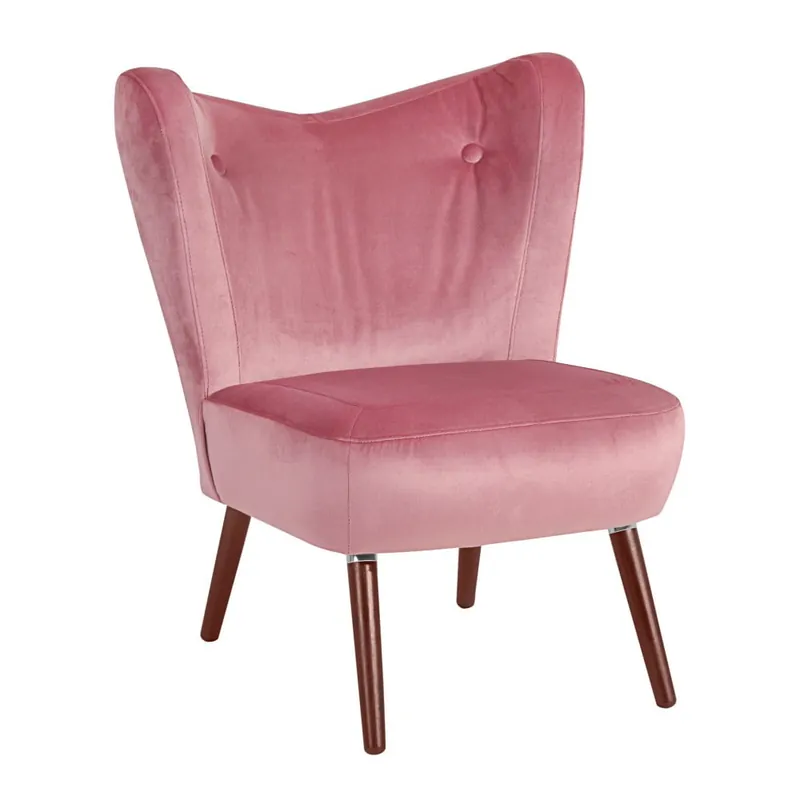 Nowość Różowy fotel Max Winzer Sari Velvet Bonami