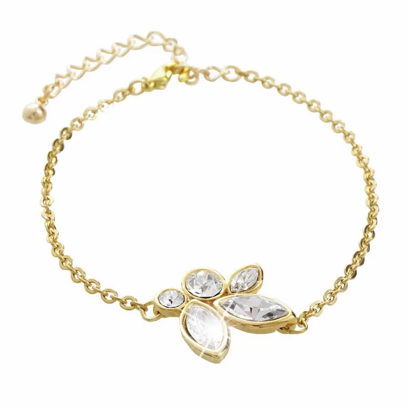 Oferta limitowana Pozłacana bransoletka z kryształami Swarovskiego® Yasmine Jannicke Bonami