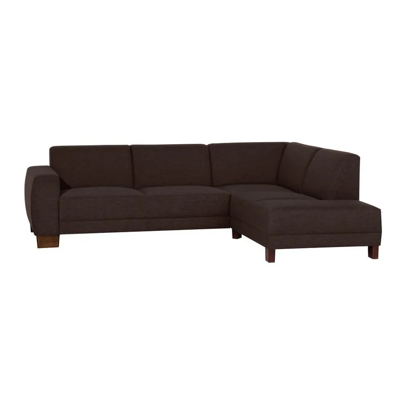 Ciemnobrązowa sofa narożna prawostronna Max Winzer Blackpool Bonami Promocja