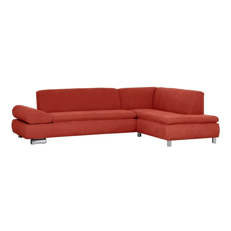 Obniżka ceny Pomarańczowa sofa narożna prawostronna z regulowanym podłokietnikiem Max Winzer Palm Bay Bonami