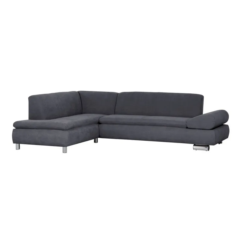 Antracytowa sofa narożna lewostronna z regulowanym podłokietnikiem Max Winzer Palm Bay Bonami Ostatnie sztuki
