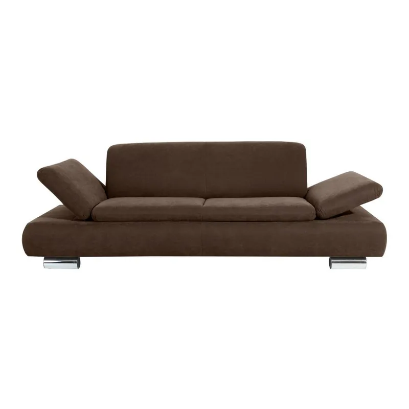 Sprawdź teraz Ciemnobrązowa sofa 3-osobowa z regulowanymi podłokietnikami Max Winzer Terrence Anderson Bonami