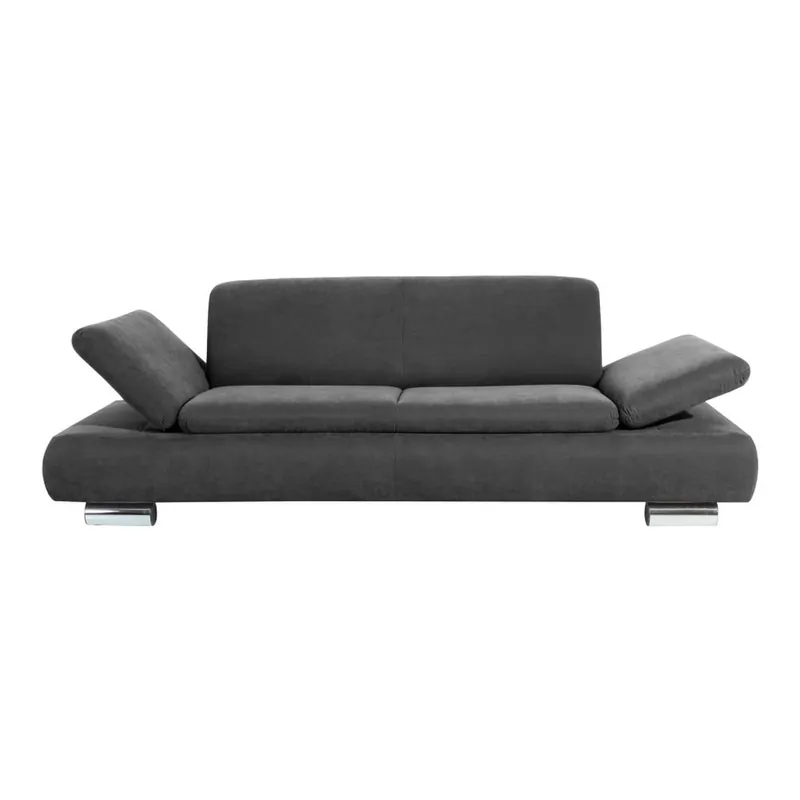 Antracytowa sofa 3-osobowa z regulowanymi podłokietnikami Max Winzer Terrence Anderson Bonami Taniej