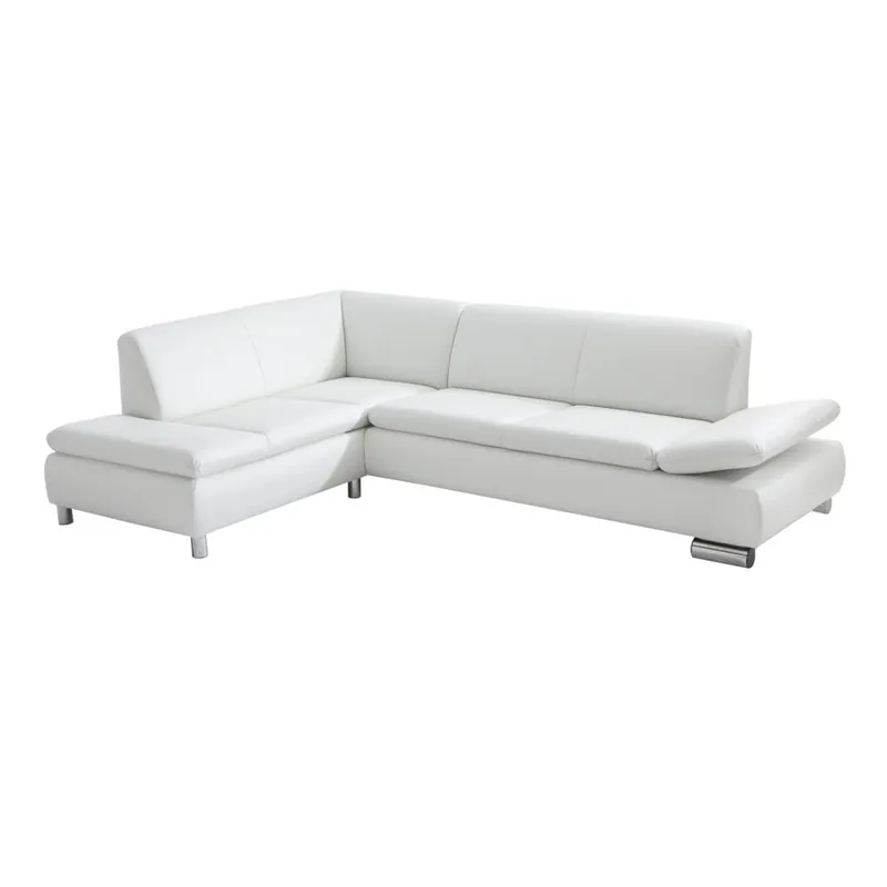 Oferta czasowa Biała sofa narożna lewostronna z regulowanym podłokietnikiem Max Winzer Terrence Taylor Bonami