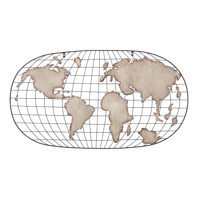 Metalowa dekoracja ścienna Mauro Ferretti Globe Oval Dark Bonami Obniżka ceny