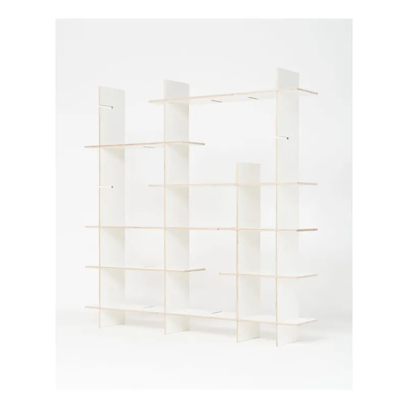Wysoka jakość Biały regał Radis Criss Cross, wys. 148 cm Bonami