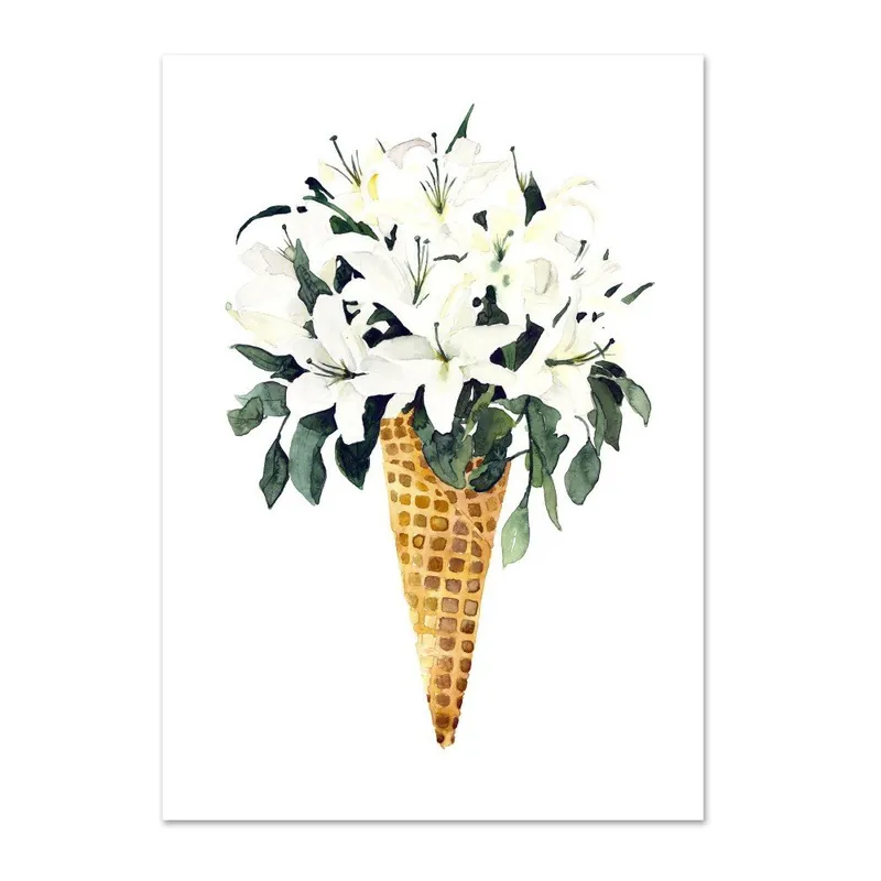 Wybór klientów Plakat Leo La Douce White Flower Cone, 29,7x42 cm Bonami
