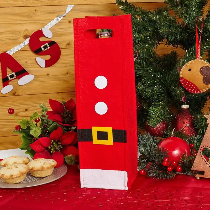 Cena promocyjna Torebka prezentowa na butelkę z filcu Neviti Santa Bonami