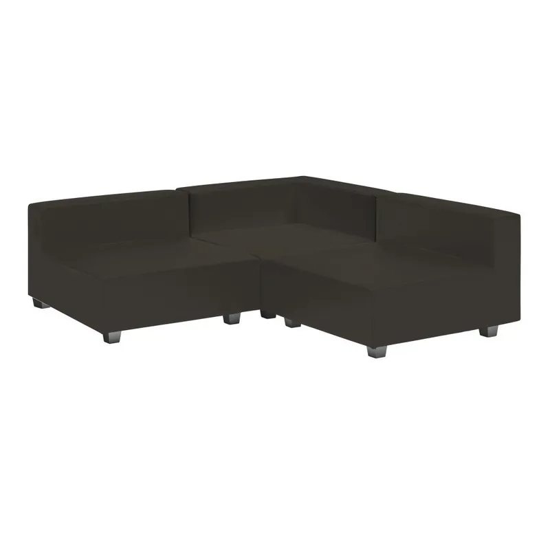 Super okazja Czarna sofa narożna trzyczęściowa 13Casa Silvia Bonami