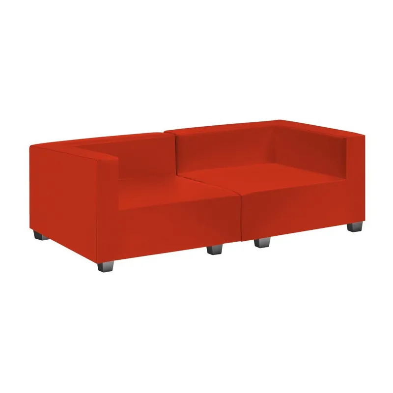 Tylko do końca tygodnia Czerwona sofa dwuczęściowa z podłokietnikami 13Casa Silvia Bonami