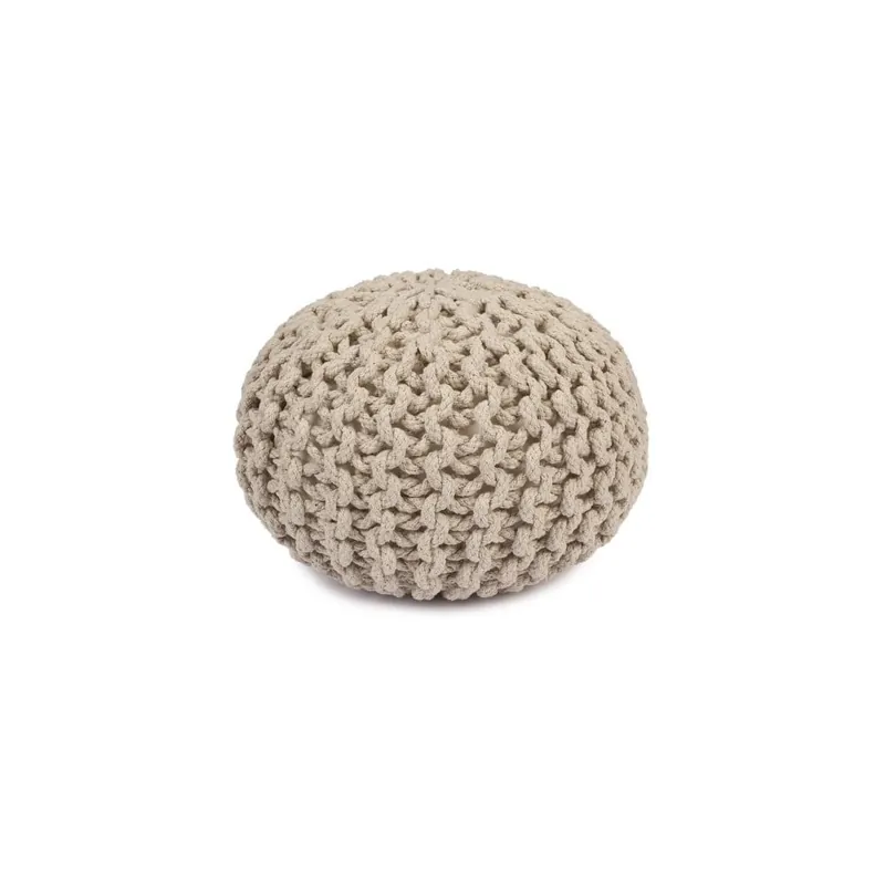 Beżowy puf dla dzieci wykonany ręcznie Mr. Fox, průměr 30 cm Bonami Bezpieczne zakupy