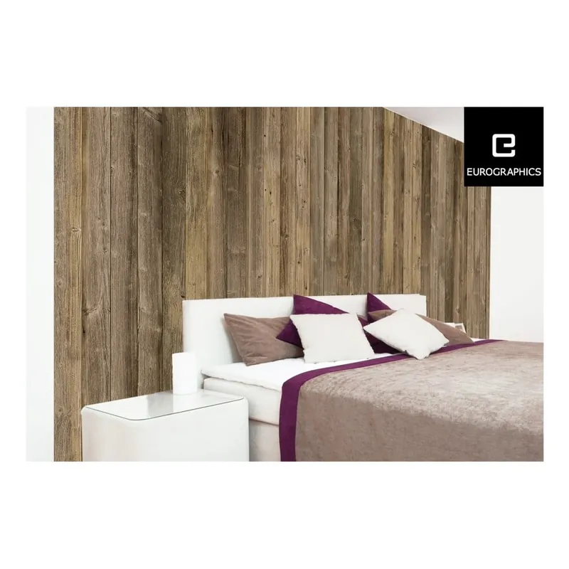 Zniżka Fototapeta Eurographics Brown Wood Wall Bonami