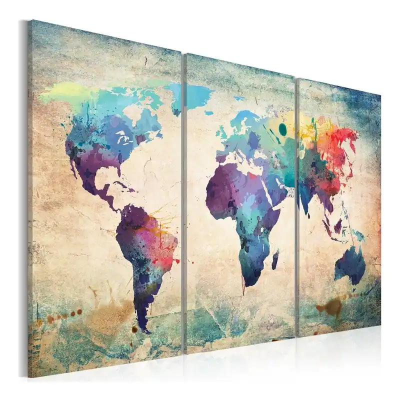 Super okazja Obraz na płótnie Artgeist Rainbow Map 60x40 cm Bonami