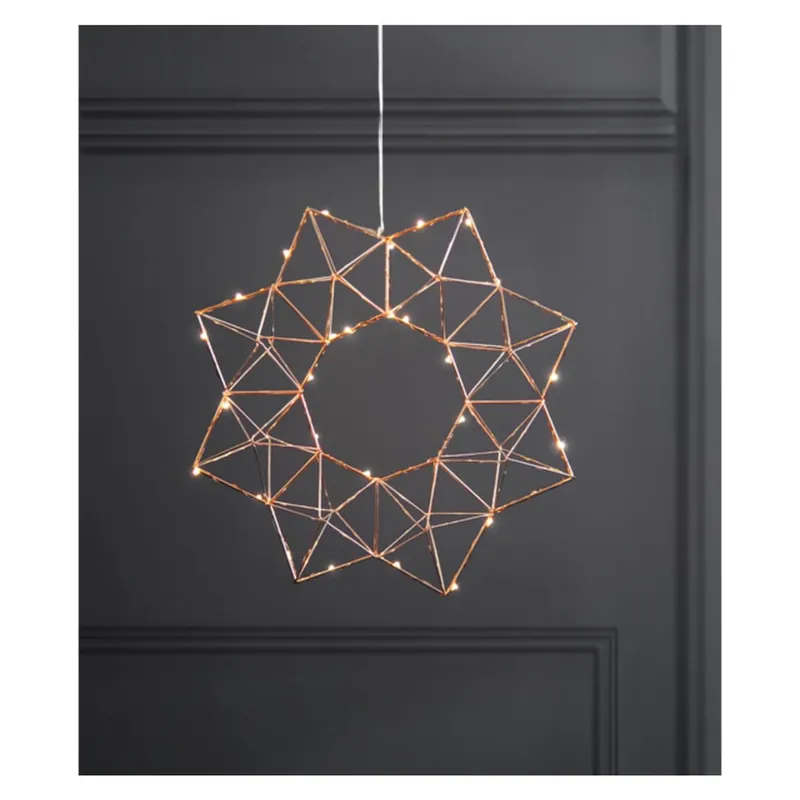 Dekoracja świetlna LED w kolorze miedzi Star Trading Edge, ø 30 cm Bonami Super okazja