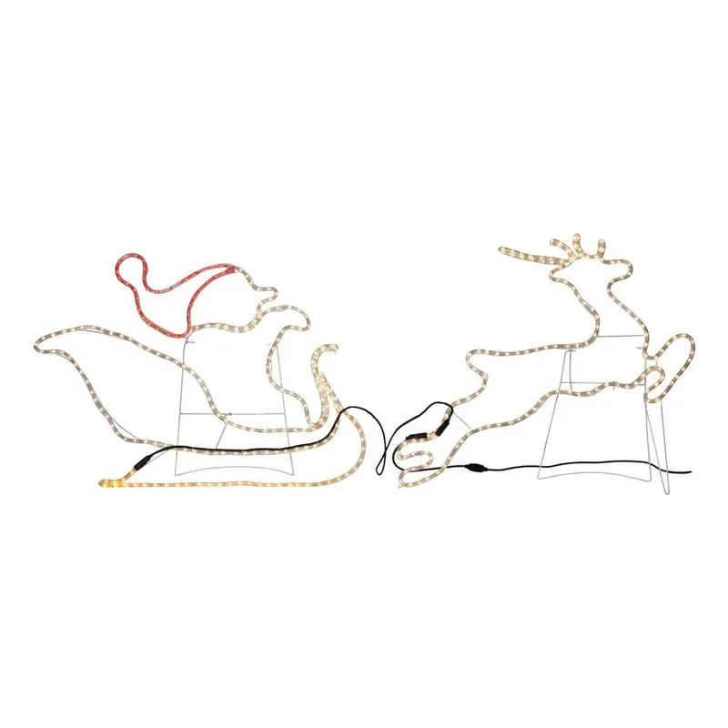 Dekoracja świetlna LED Best Season Ropeart Santa Wth Sledge Bonami Cena promocyjna