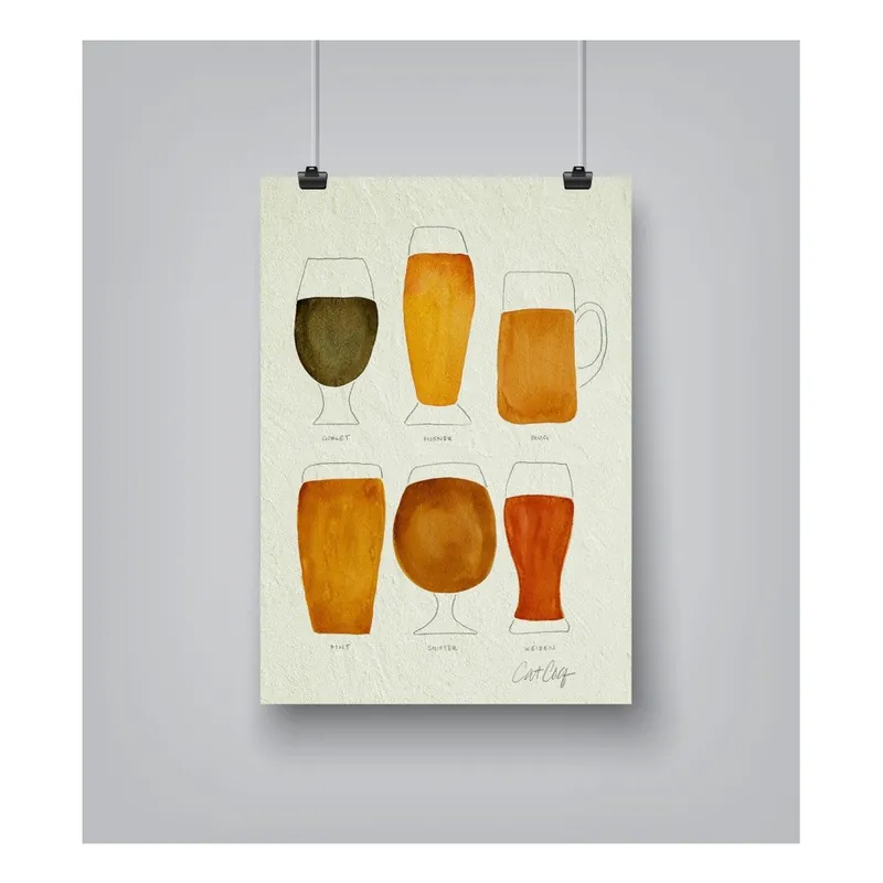 Do wyczerpania zapasów Plakat Americanflat Beer Collection by Cat Coquillette, 30x42 cm Bonami