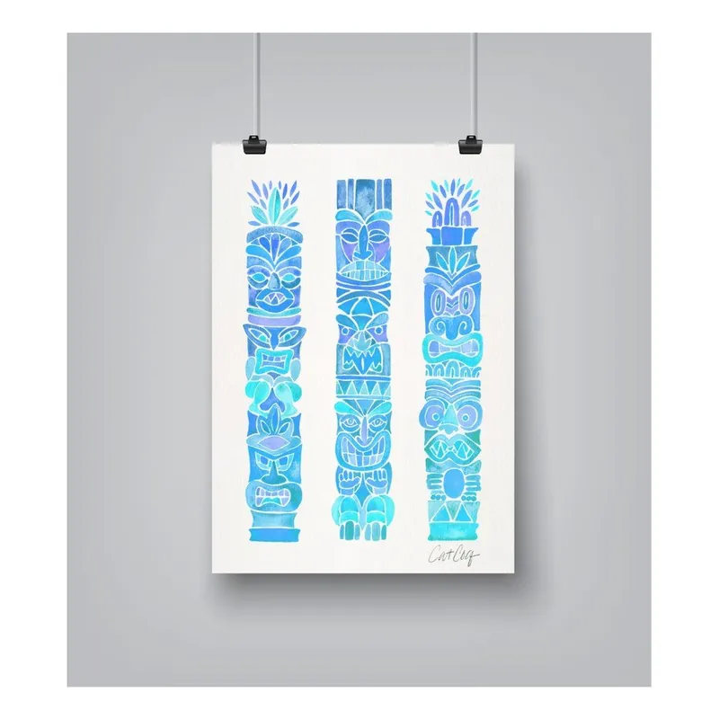 Darmowy zwrot Plakat Americanflat Tiki Totems by Cat Coquillette, 30x42 cm Bonami