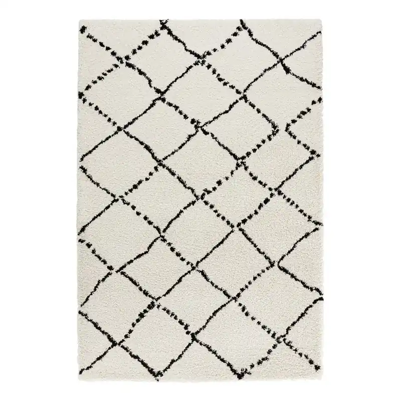Nowy Beżowo-czarny dywan Mint Rugs Hash, 80x150 cm Bonami