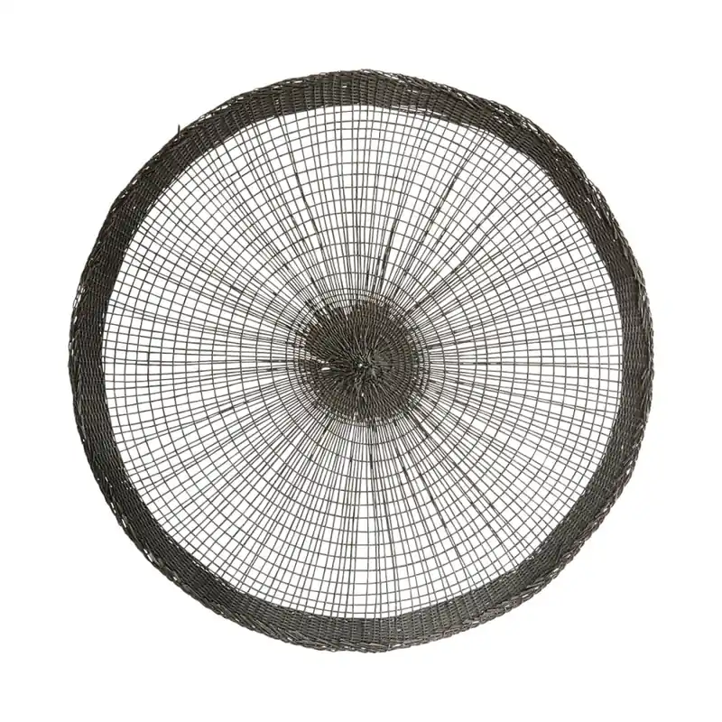 Czarna mata stołowa House Doctor Spokes, Ø 38 cm Bonami Nowy