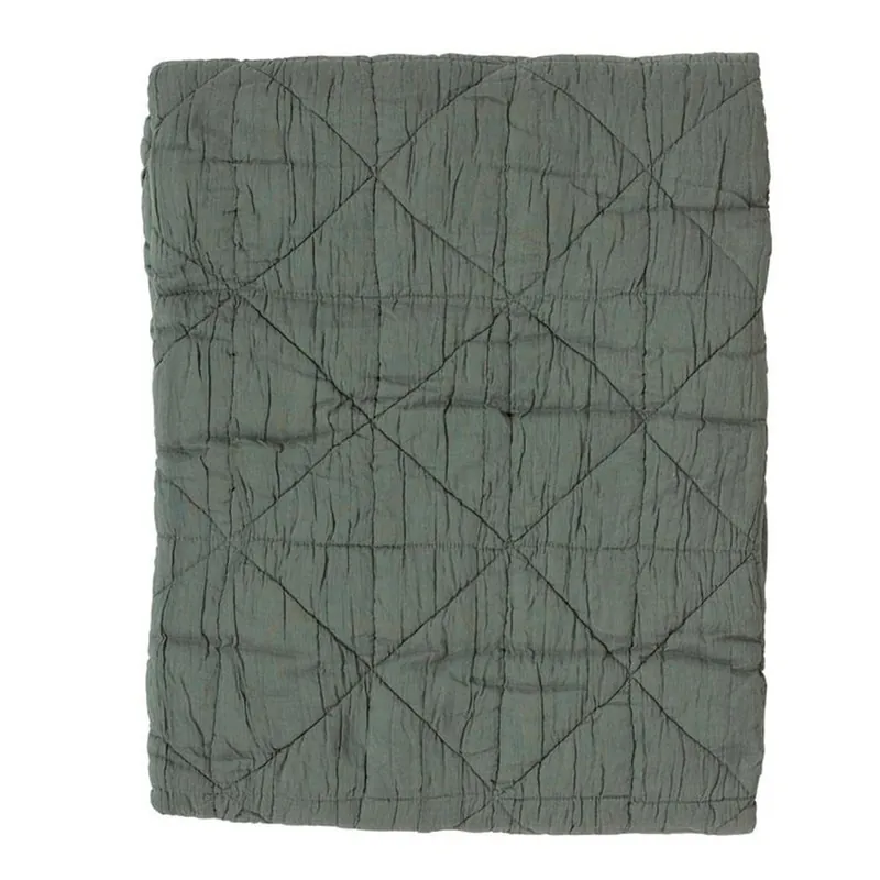 Zielony pled bawełniany Södahl Triangle, 130x170 cm Bonami Tylko do końca tygodnia