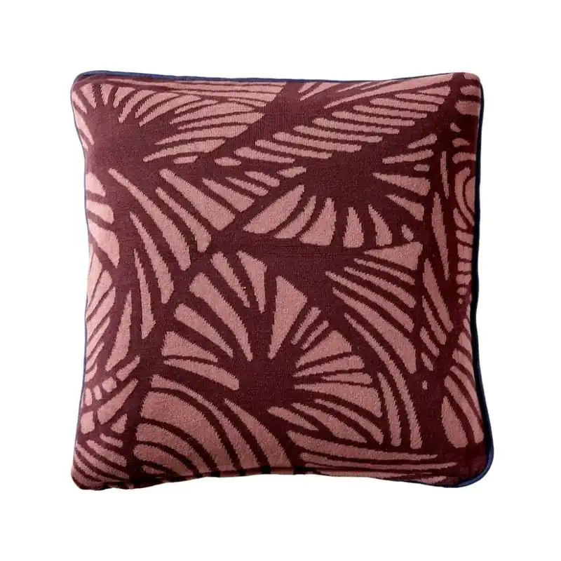 Bordowa poduszka Södahl Deco Leaves, 50x50 cm Bonami Taniej