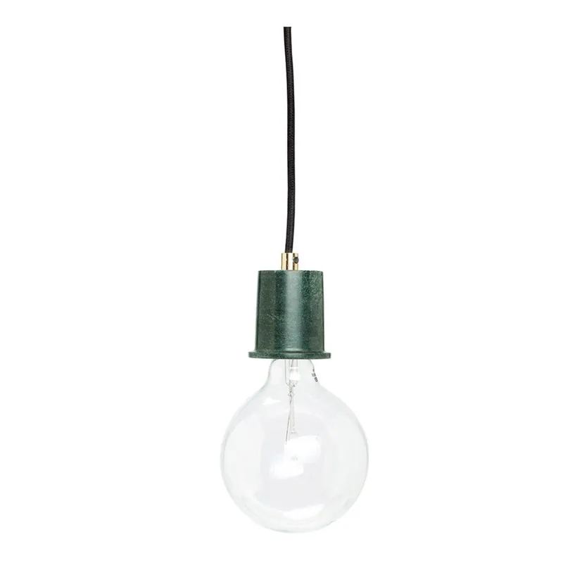 Do wyczerpania zapasów Lampa wisząca z zieloną oprawką Hübsch Mara Bonami