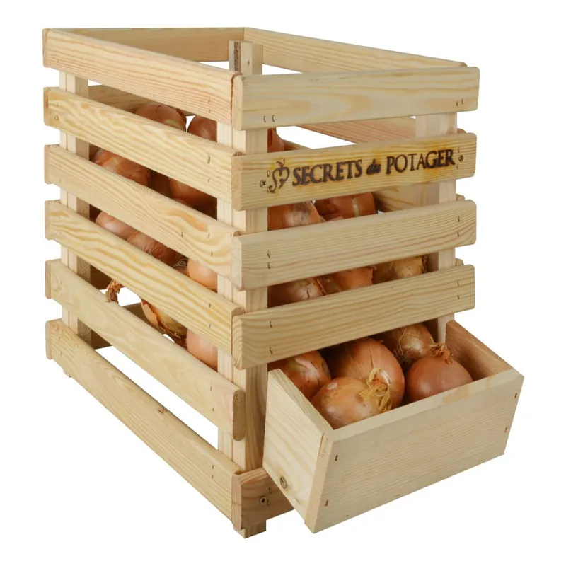 Wyjątkowa oferta Skrzynka drewniana na cebulę z szufladą Esschert Design Bonami