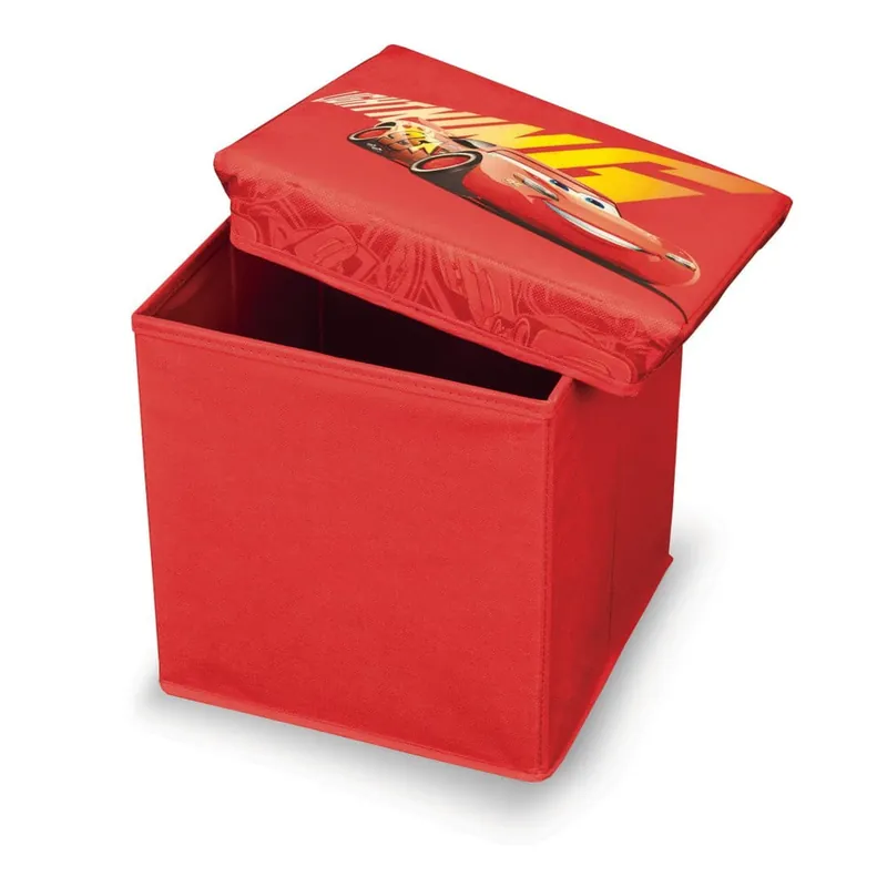Cena promocyjna Czerwony puf ze schowkiem na zabawki Auta Domopak Cars, dł. 30 cm Bonami