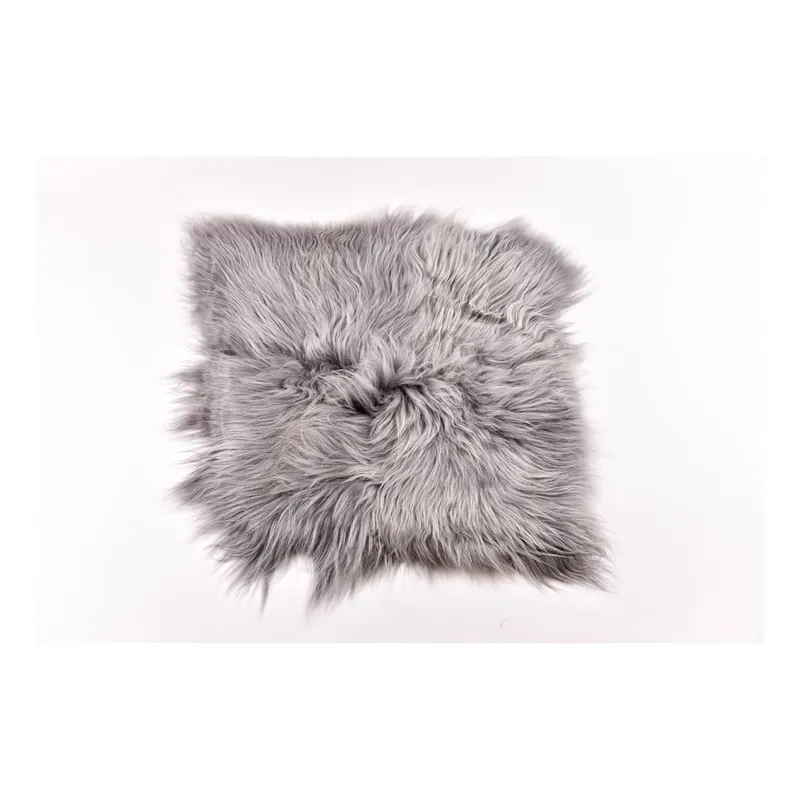 Szary futrzany dywan z długim włosiem Arctic Fur Busta, 100x90 cm Bonami Najlepsza cena