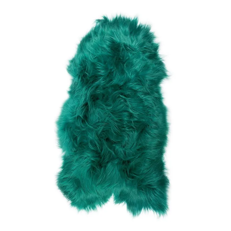 Darmowy zwrot Zielony futrzany dywan z owczej skóry z długim włosiem Arctic Fur Ptelja, 100x55 cm Bonami