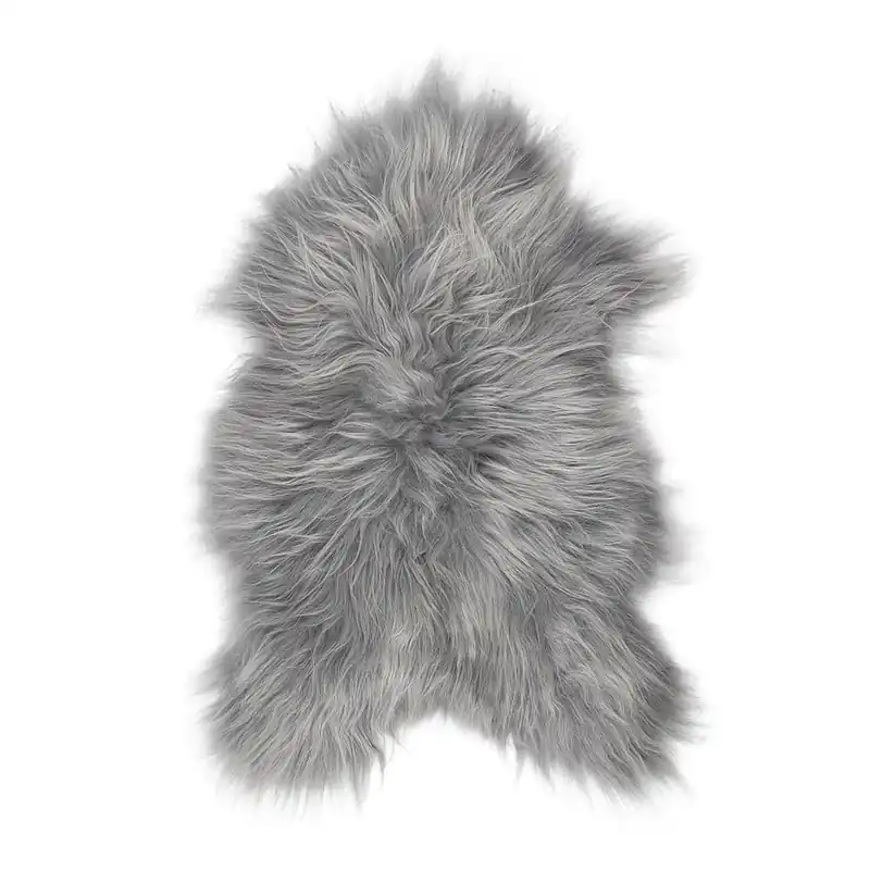 Szary futrzany dywan z owczej skóry z długim włosiem Arctic Fur Ptelja, 100x55 cm Bonami Kup teraz
