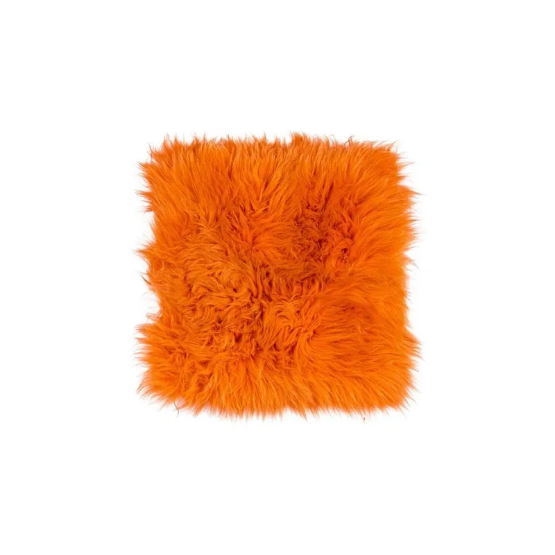 Pomarańczowa poduszka do siedzenia z długim włosiem Orange, 37x37 cm Bonami Ostatnie sztuki