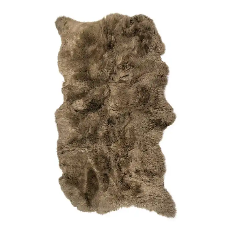 Brązowy futrzany dywan z długim włosiem Arctic Fur Janna, 180x120 cm Bonami Tylko dziś