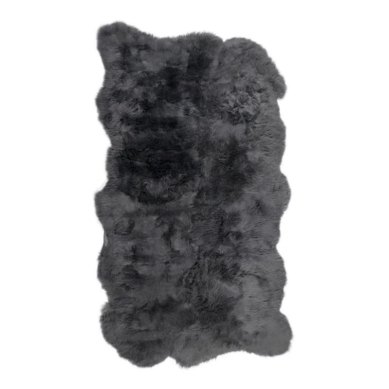 Ciemnoszary futrzany dywan z długim włosiem Arctic Fur Janna, 180x120 cm Bonami Oferta limitowana