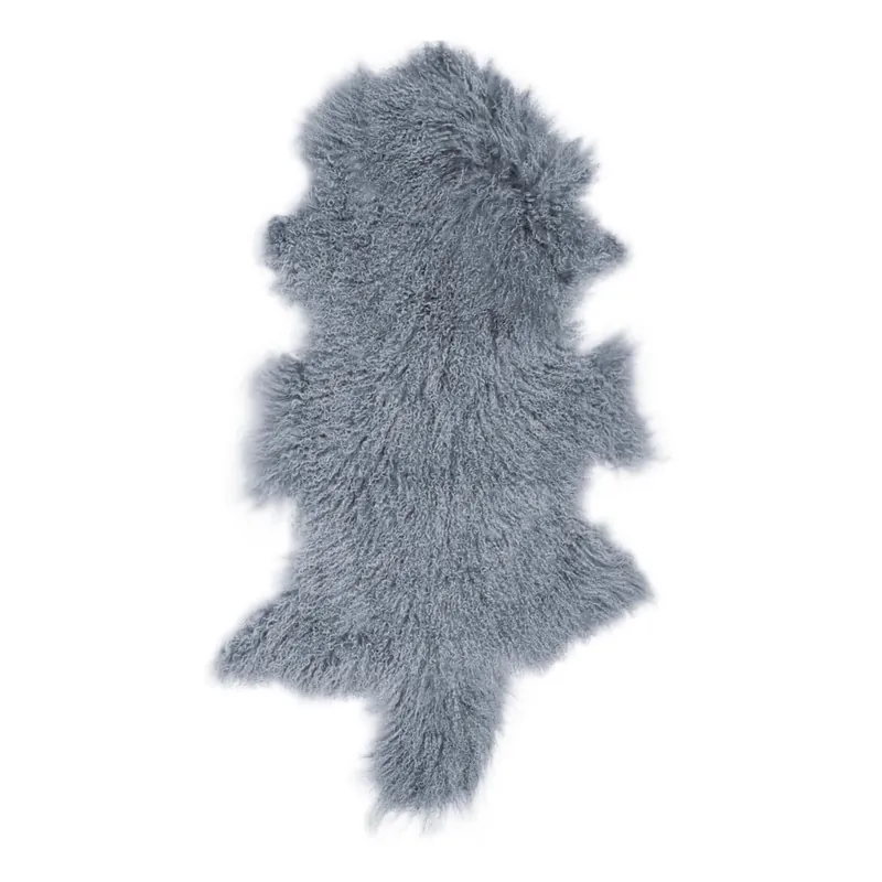 Cena promocyjna Ciemnoniebieski futrzany dywan z owczej skóry z długim włosiem Arctic Fur Hyggur, 85x50 cm Bonami