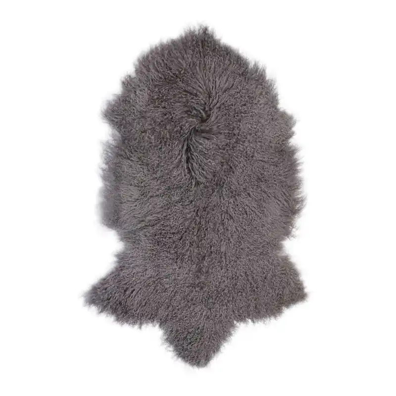 Hit cenowy Ciemnoszary futrzany dywan z owczej skóry z długim włosiem Arctic Fur Hyggur, 85x50 cm Bonami