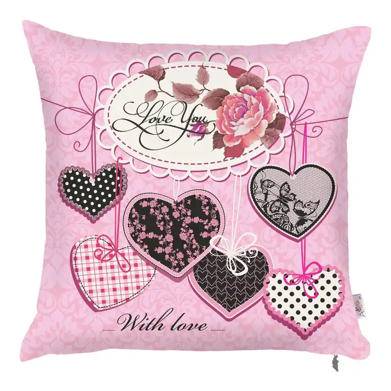 Nowy Różowa poszewka na poduszkę Mike & Co. NEW YORK Decorative, 43x43 cm Bonami