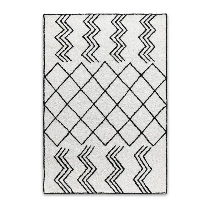 Czarno-biały dywan z bawełny HF Living Morocco, 120x170 cm Bonami Darmowy zwrot