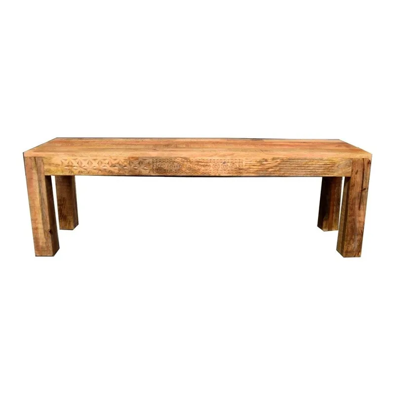 Popularny Ławka z litego drewna mango Massive Home Ella, dł. 140 cm Bonami