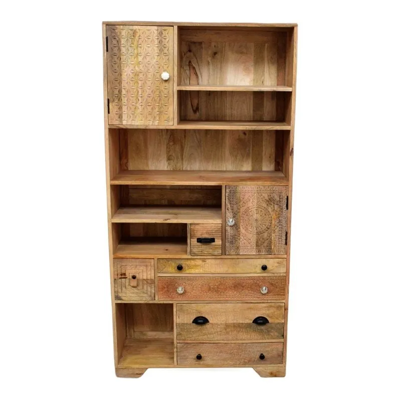 Regał z litego drewna mango Massive Home Ella, wys. 180 cm Bonami Darmowy zwrot